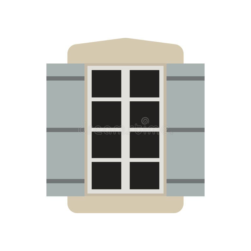 Open Window Shutters Stock Illustrations 598 Open Window Shutters