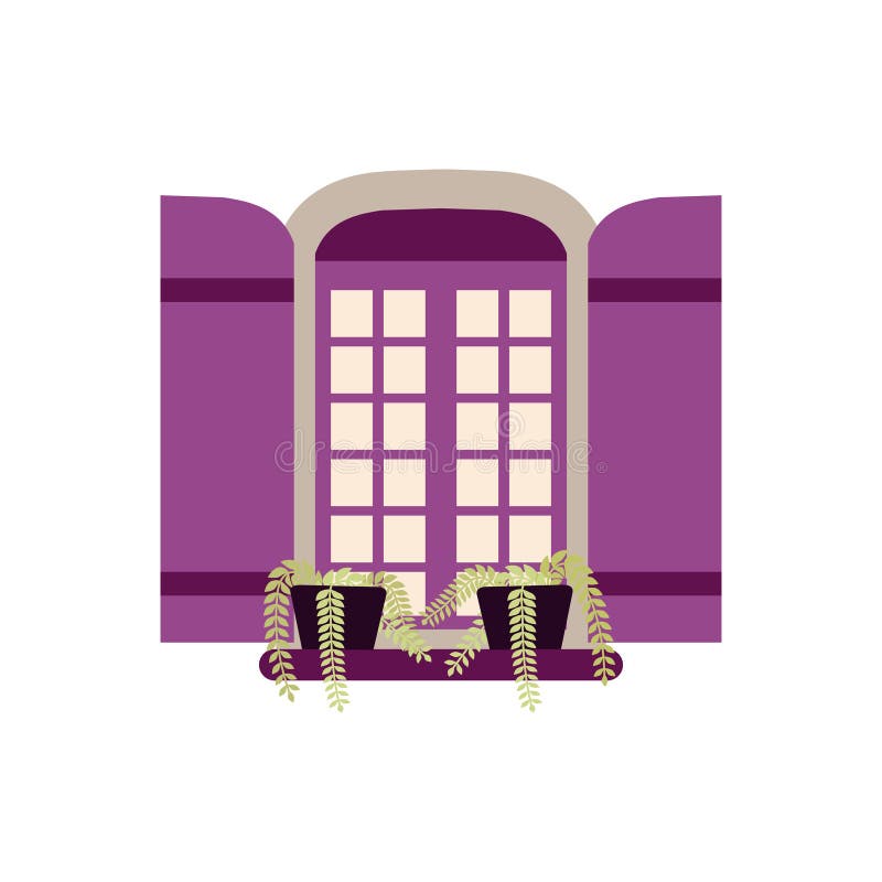 Cartoon Window Shutters Stock Illustrations 344 Cartoon Window