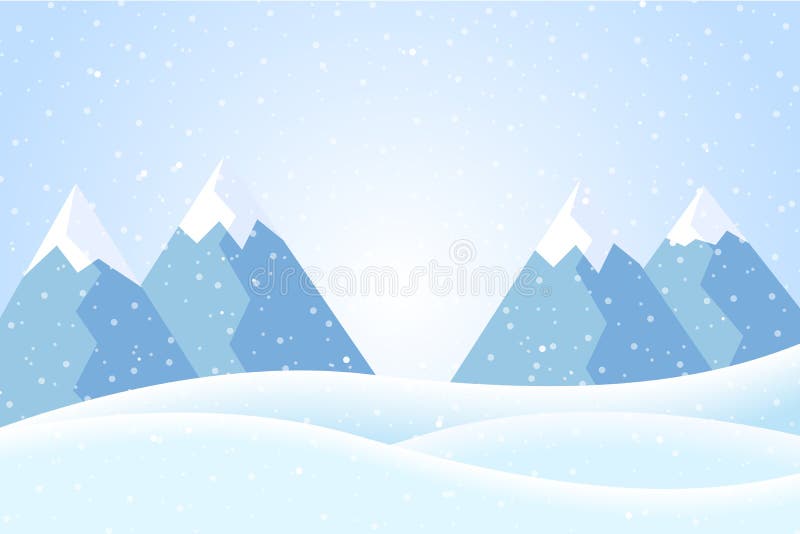 Vector illustration of winter mountain landscape with snow and b royalty free illustration Vector illustration of winter mountain landscape with snow and b royalty free illustration