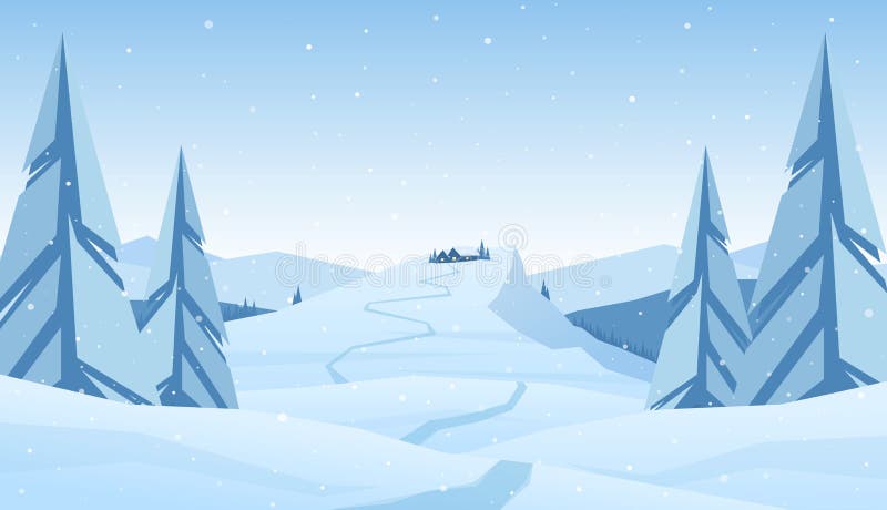 Winter Snowy Mountains Christmas Landscape with Path To Cartoon House Stock Vector - Illustration of house, evening: 132230164 Winter Snowy Mountains Christmas Landscape with Path To Cartoon House Stock Vector - Illustration of house, evening: 132230164