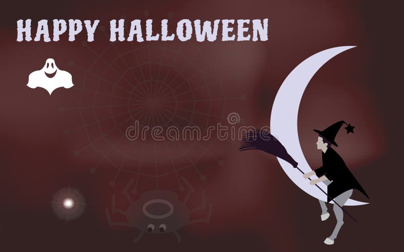 witch riding broom in front of moon witch riding broom in front of moon