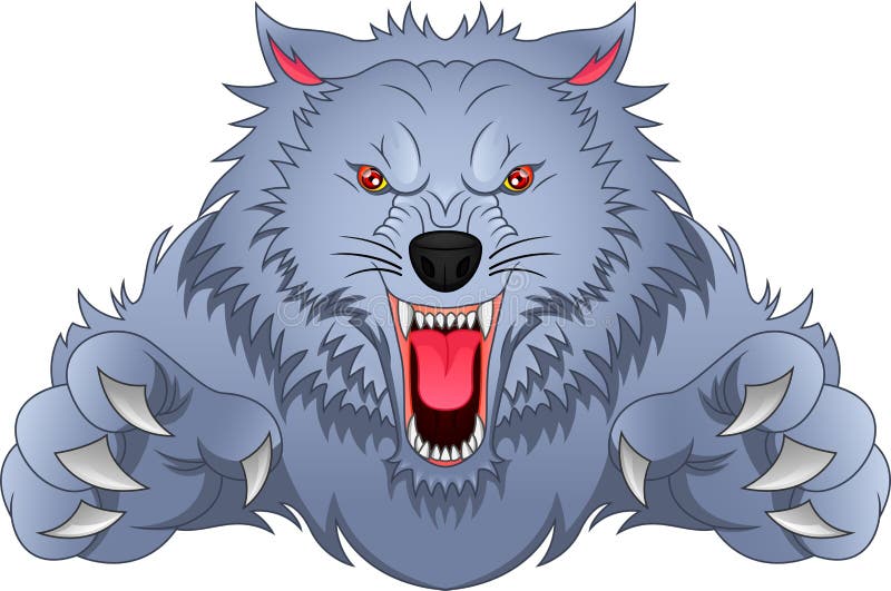 Wolf cartoon stock vector. Illustration of furry, cartoon - 194443106