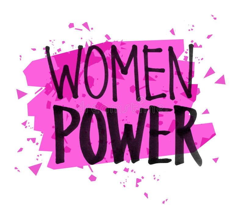 Women Power Slogan Lettering Stock Vector - Illustration of concept ...