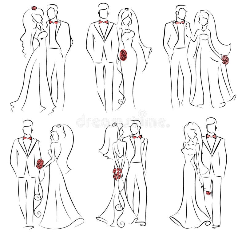 Sketch Silhouette Married Couple Icon Vector Illustration Royalty Free SVG,  Cliparts, Vectors, and Stock Illustration. Image 73729110.