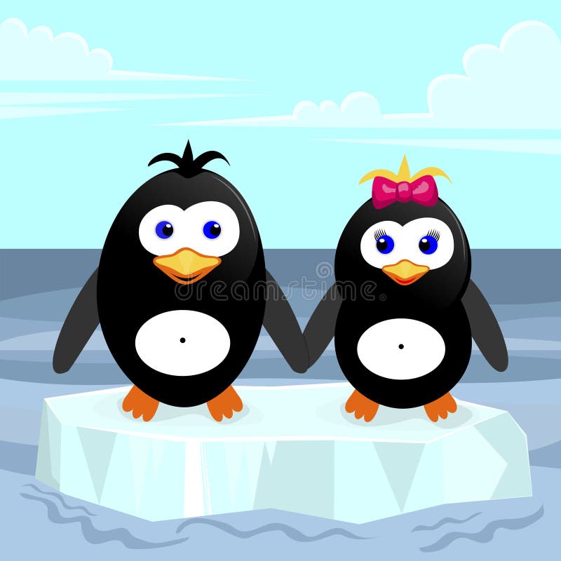 Pinguine Zwei Stock Illustrationen Vektoren Kliparts 578 Stock Illustrationen