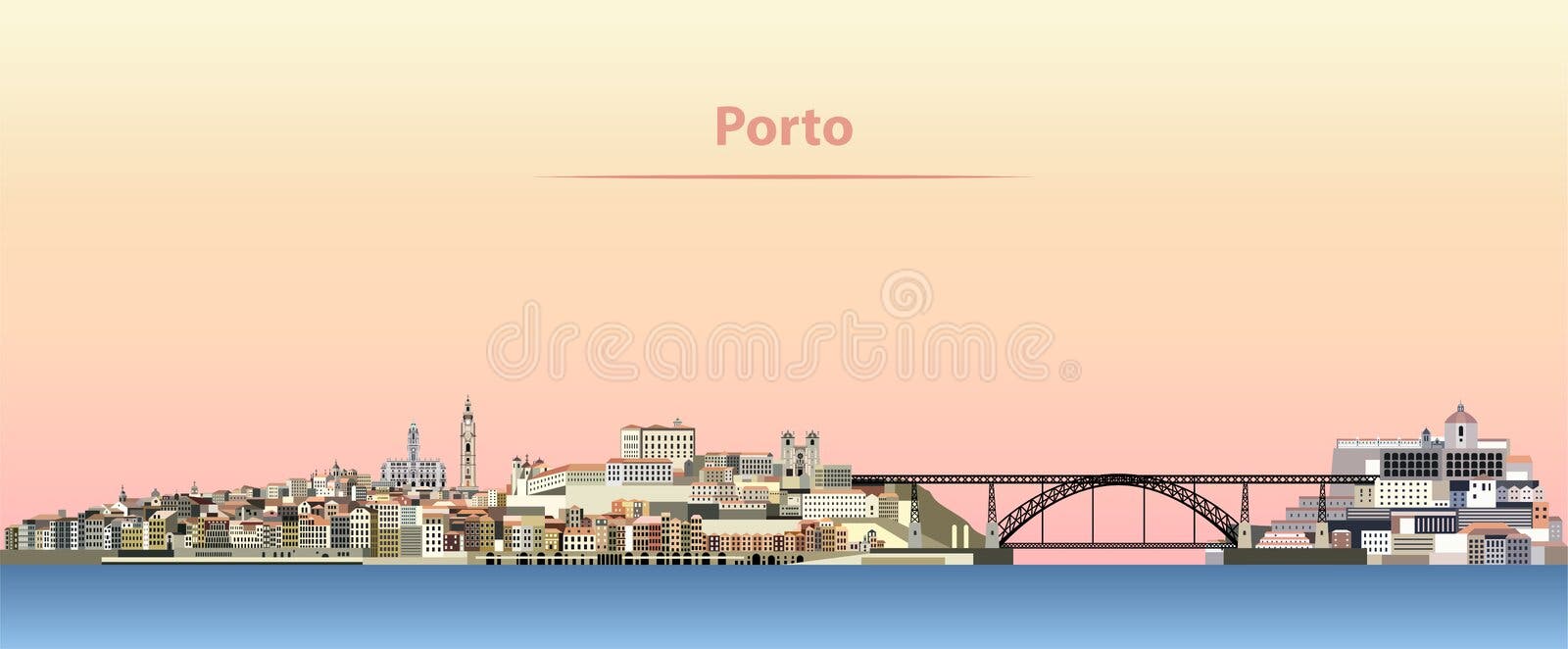 Mapa portugal com regiões e concelhos, distritos Stock Vector