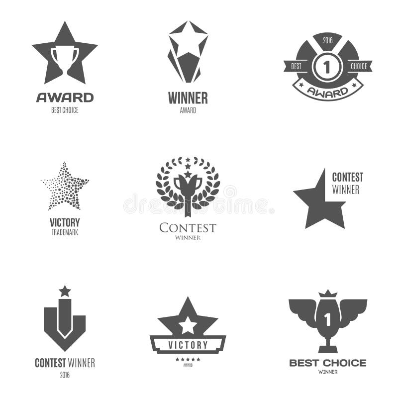 Vector a ilustração, os elementos gráficos editáveis para o projeto com concessão e o troféu ilustração royalty free Vector a ilustração, os elementos gráficos editáveis para o projeto com concessão e o troféu ilustração royalty free