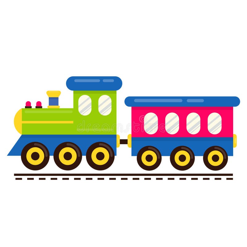 Cartoon Cute Train Vector With Railway Carriage On Rails Stock Vector Illustration Of Icon Metro 115370675