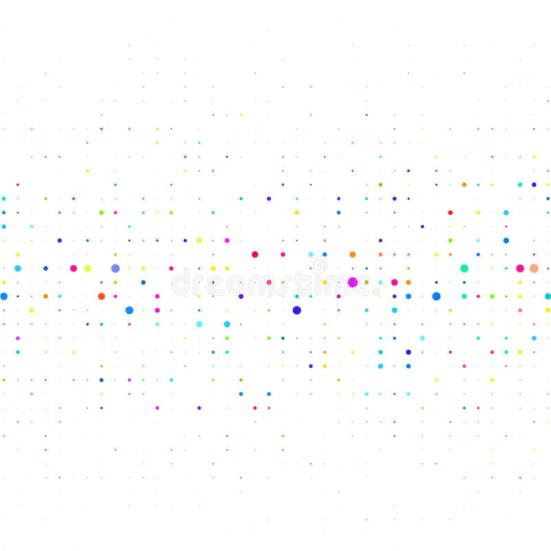 Vector image of a colored dots on a white background.