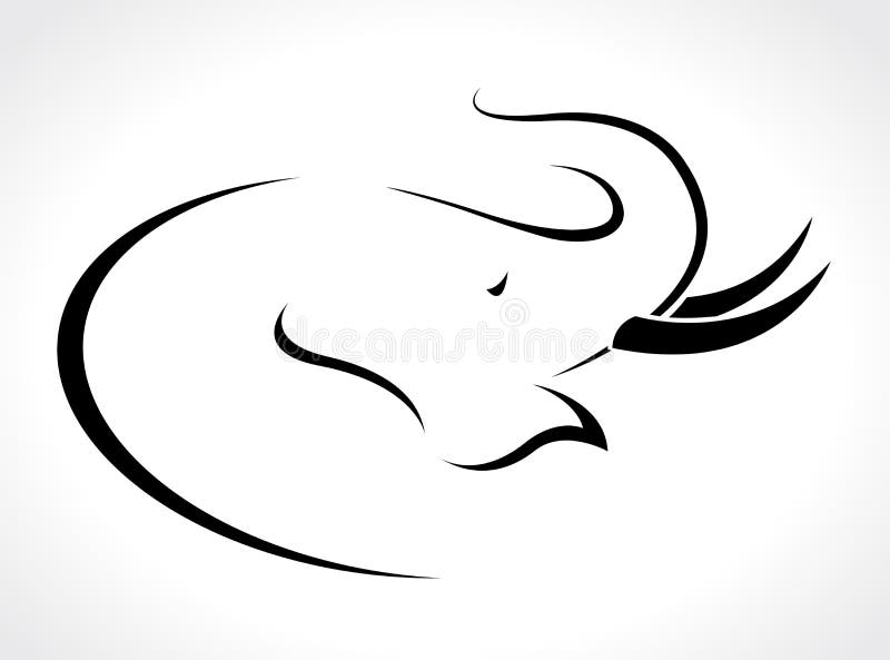 Vector image of an elephant vector illustration