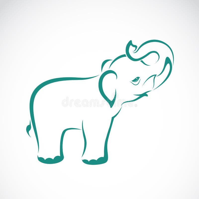 Vector Image of an Elephant Stock Vector - Illustration of aggressive
