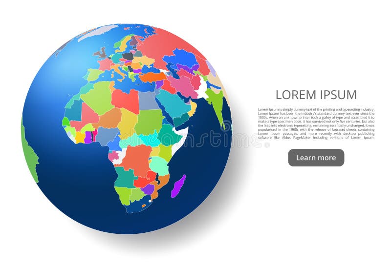 World Map. a Vector Image of a Global Map in the Shape of Countries of