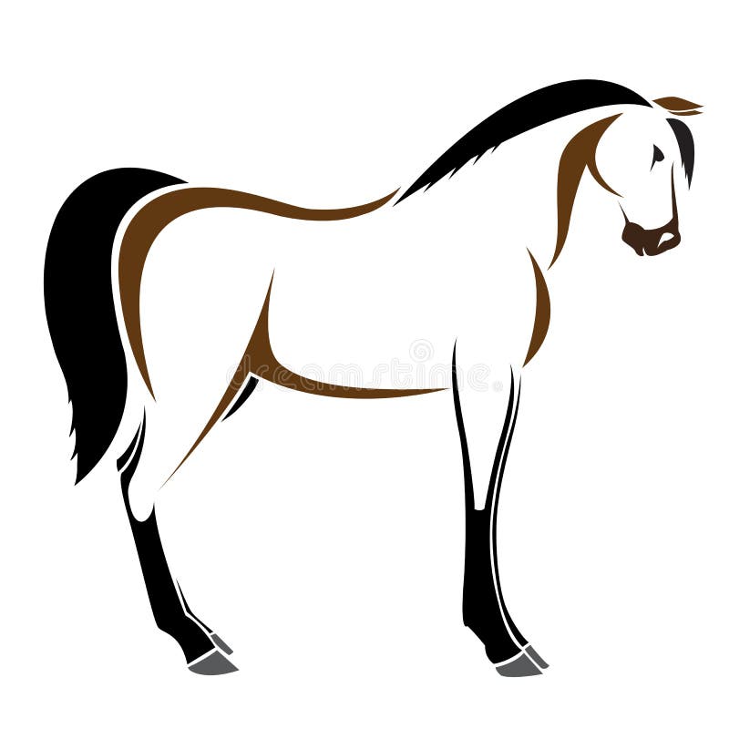 Vector image of an horse stock vector. Illustration of black - 28671613