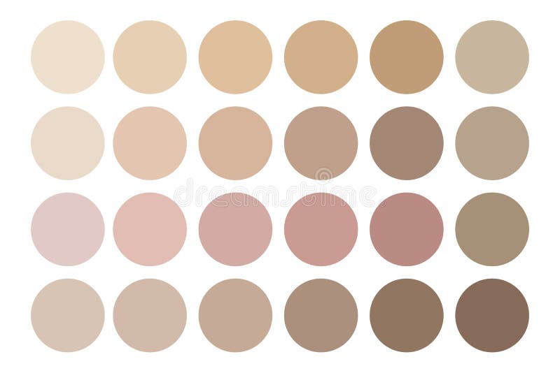 Skin Color Tones. Beige Palette. Soft Shades of the Human Body Stock ...