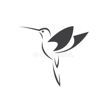 Hummingbird Black White Stock Illustrations – 3,180 Hummingbird Black ...