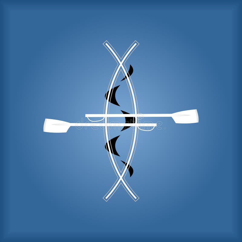 Vector Image Logo Rowing Club Color Sport Stock Illustration