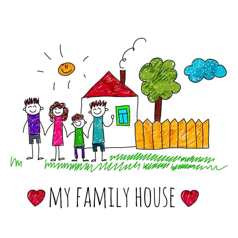 Download Vector Image My Family House Stock Vector - Image: 62904835