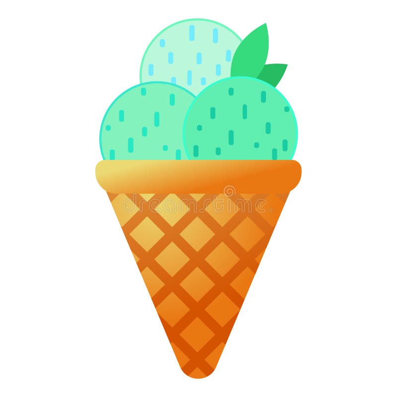 Vector Image Of Pistachio Ice Cream With Fresh Mint Leaves Stock Vector Illustration Of Mint Cold 181413974