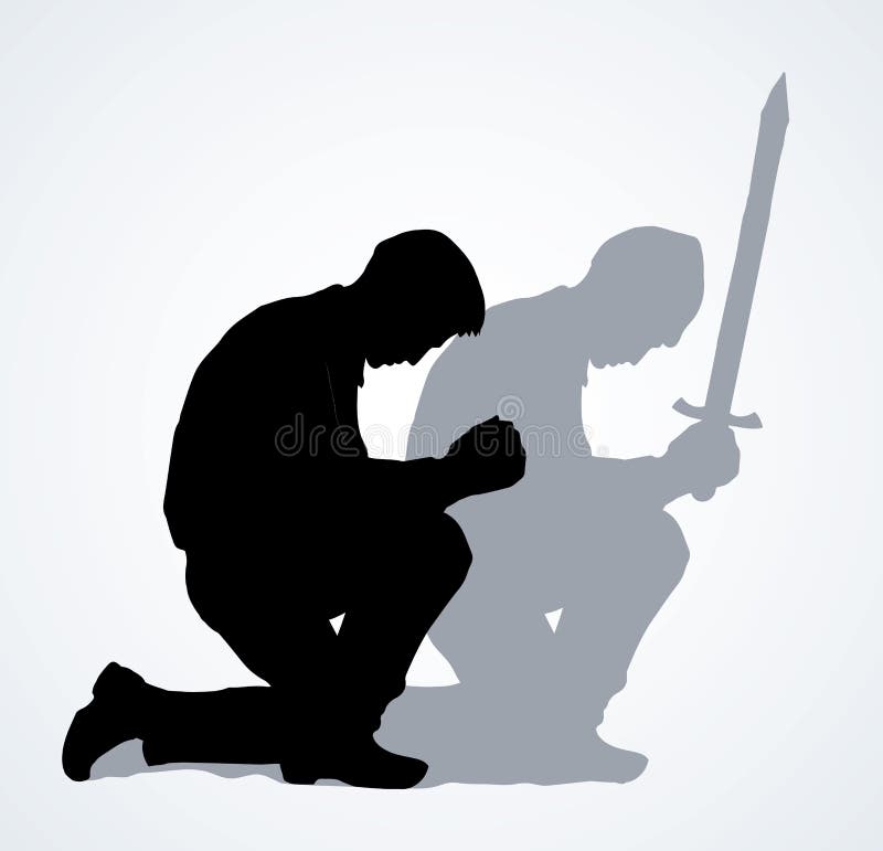 Vector image of the praying person