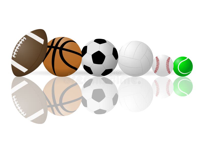Vector image of sports balls. stock illustration Vector image of sports balls. stock illustration