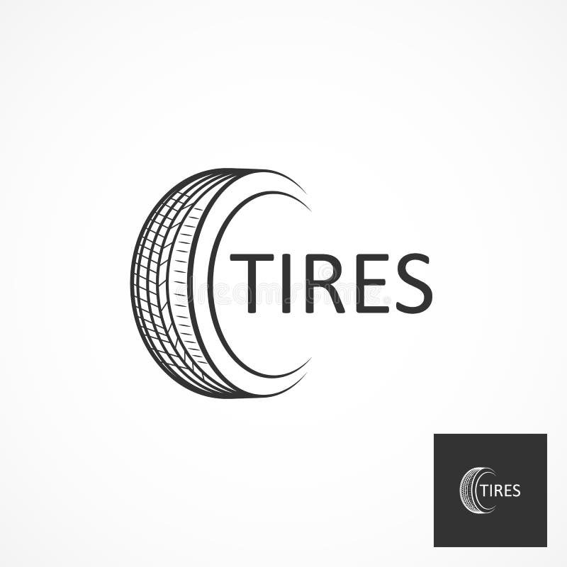 Vector image tires logo. stock illustration. Illustration of round ...