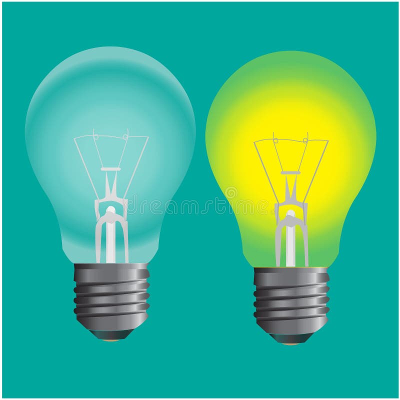 Vector of Incandescent or Light Bulbs Stock Vector Illustration of