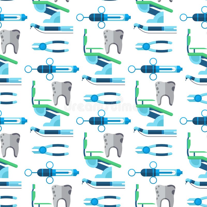Vector inconsútil del fondo del modelo de las herramientas del dentista de la atención sanitaria de la medicina del instrumento d libre illustration Vector inconsútil del fondo del modelo de las herramientas del dentista de la atención sanitaria de la medicina del instrumento d libre illustration
