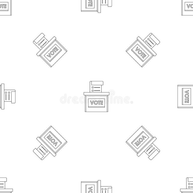 Vector inconsútil del modelo de la caja de la elección del voto libre illustration Vector inconsútil del modelo de la caja de la elección del voto libre illustration