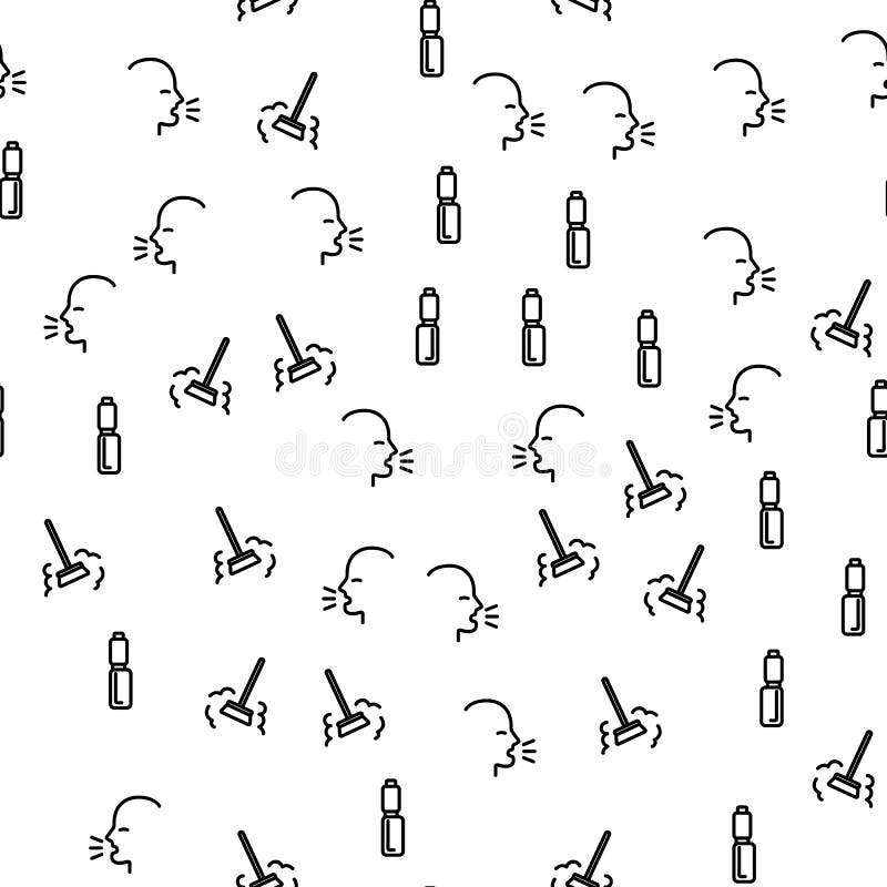 Vector inconsútil del modelo del sistema respiratorio del asma stock de ilustración Vector inconsútil del modelo del sistema respiratorio del asma stock de ilustración