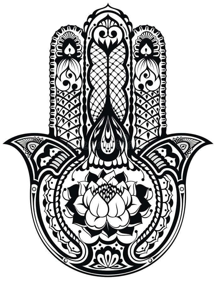 Download Vector Indian Hand Drawn Hamsa Symbol Stock Vector ...