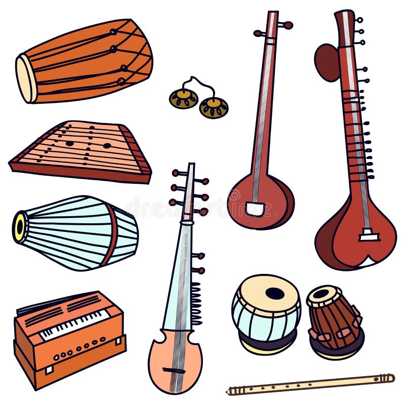 Hand drawn Music doodle. musical instruments, notes, headphones in sketch  style. Vector illustration isolated on white background 12881447 Vector Art  at Vecteezy