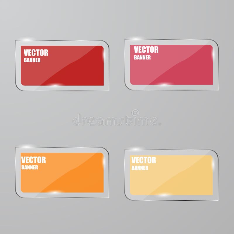 Vector infographic. banners set, Glass royalty free illustration