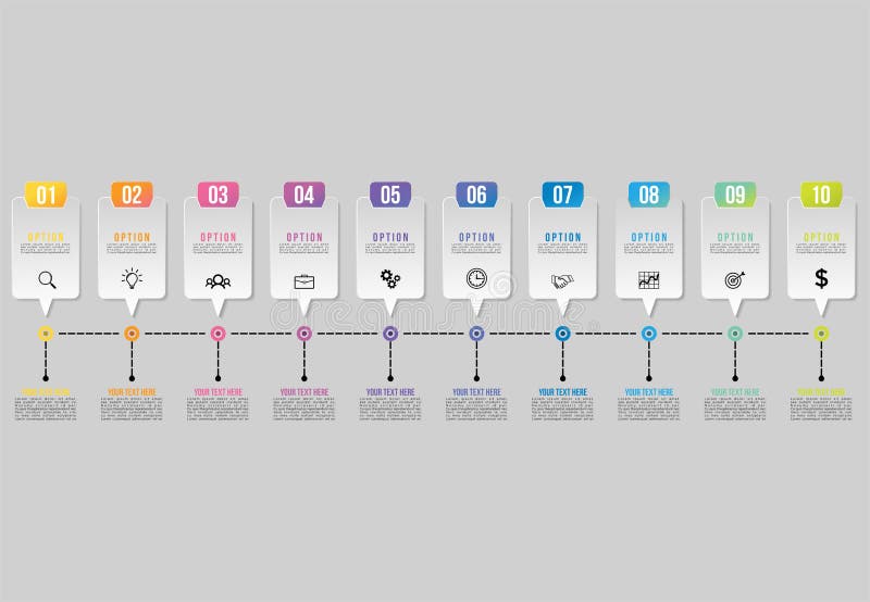 Vector Infographics Elements Template Design . Business Data Visualization Timeline with Marketing Icons most useful can be used f stock illustration Vector Infographics Elements Template Design . Business Data Visualization Timeline with Marketing Icons most useful can be used f stock illustration