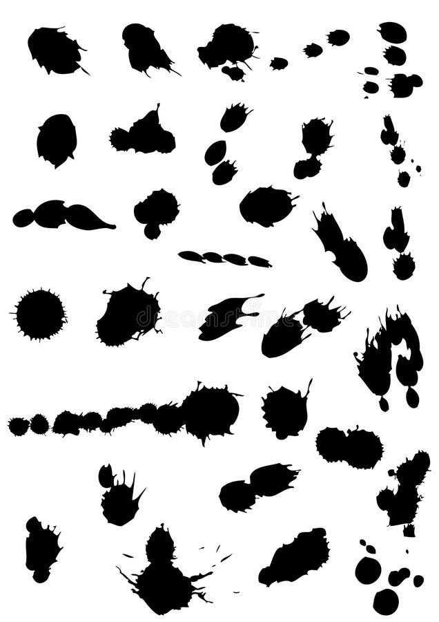 Vector ink stains royalty free illustration