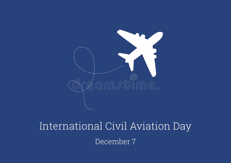 Vector Internacional Del Día De La Aviación Civil Ilustración del Vector -  Ilustración de bandera, azul: 132104010