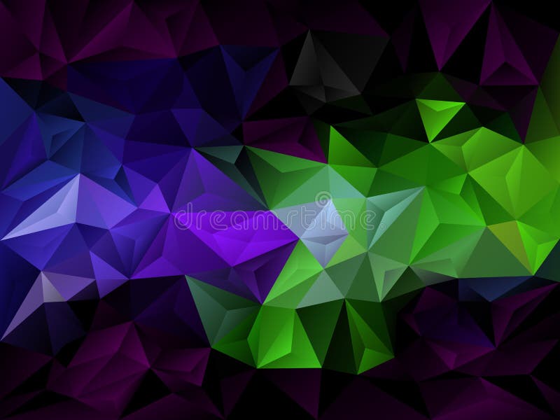 Vector Irregular Polygon Background with a Triangle Pattern in Vibrant