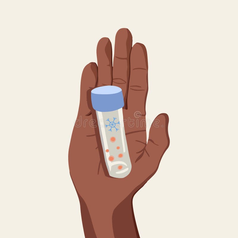 Vector isolated illustration of egg donation. Egg freezing. Surrogate motherhood. Cryopreservation of eggs. In vitro fertilization.