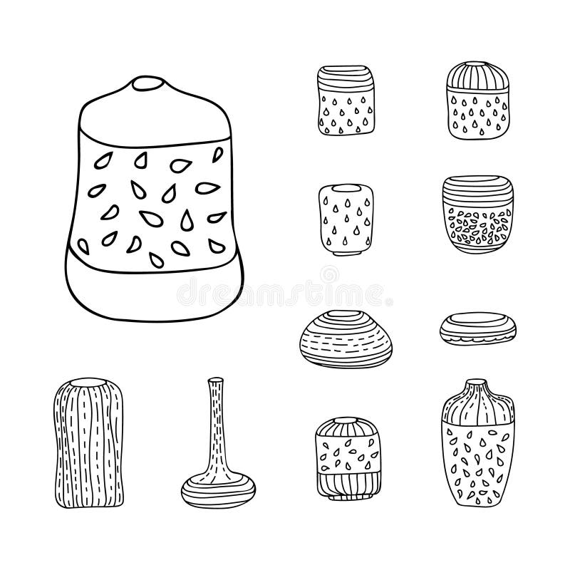 Vector Isolated Vases Set vector illustration Vector Isolated Vases Set vector illustration