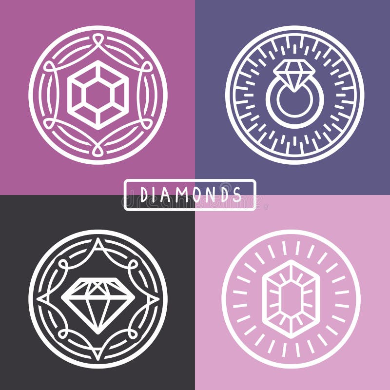 Jewelry Ring Logo. Jewelry Crown Logo. Jewelry Flower and Circle Logo