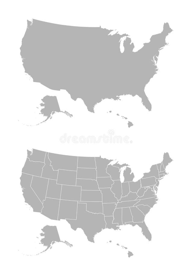 Vector kaart van de Verenigde Staten van Amerika