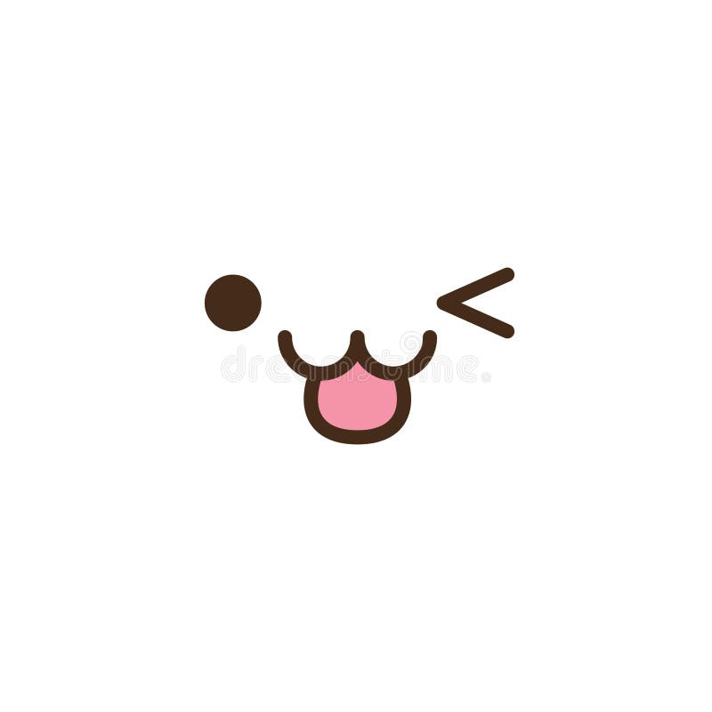 Vector Kawaii Anime Emoji Isolated Icons Set Stock Vector - Illustration of  expression, kiss: 222162082