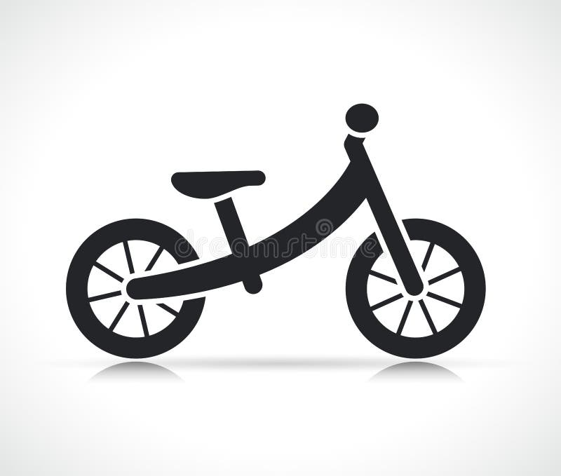 Vector kids balance bike icon vector illustration