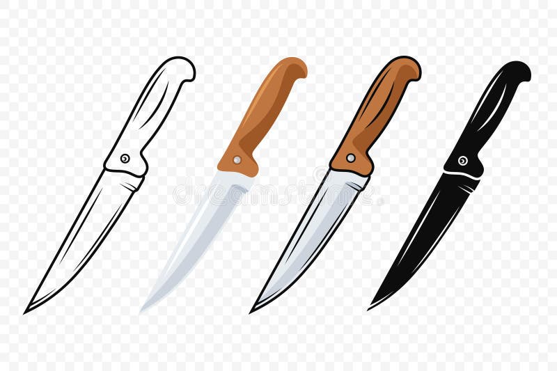 Vector Kitchen Knife Icon Set Chef Knife with Sharp Blade Kitchen Knife Design Templates Stock Vector Kitchen Knife Icon Set Chef Knife with Sharp Blade Kitchen Knife Design Templates Stock