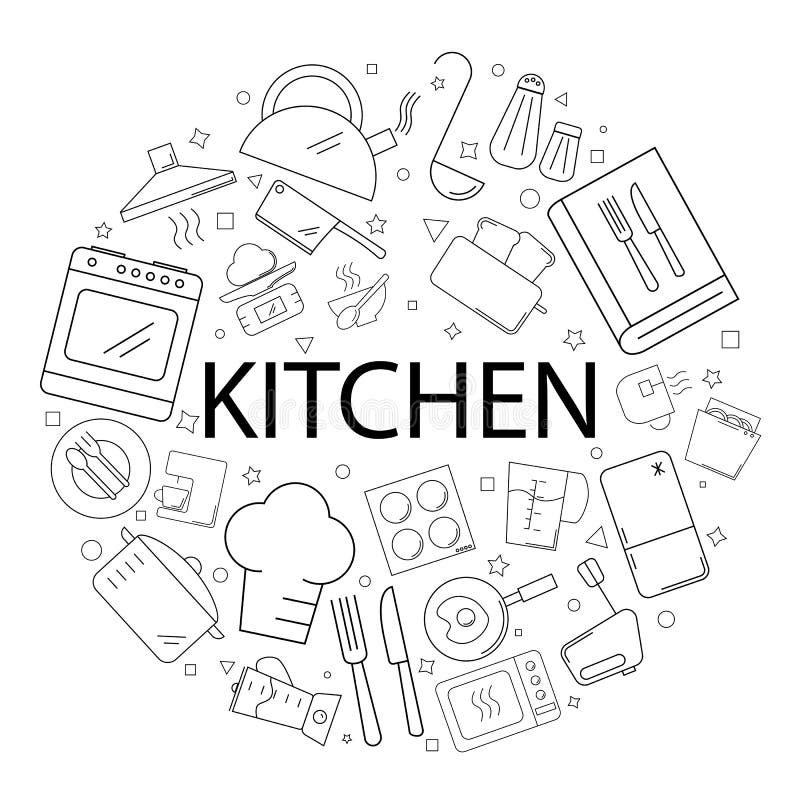 The Word Kitchen. Balls With 3d Effect Stock Illustration Illustration of imaginative, banner