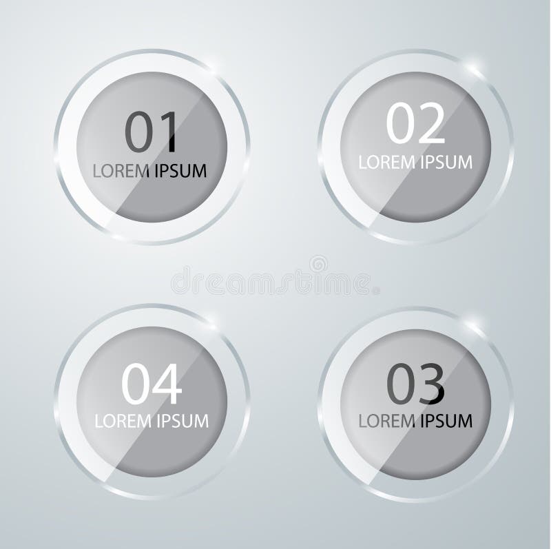Vector kleurrijke glasbanners Glasplaten met nummering Malplaatje voor uw bedrijfspresentatie Transparante etiketten vector illustratie Vector kleurrijke glasbanners Glasplaten met nummering Malplaatje voor uw bedrijfspresentatie Transparante etiketten vector illustratie