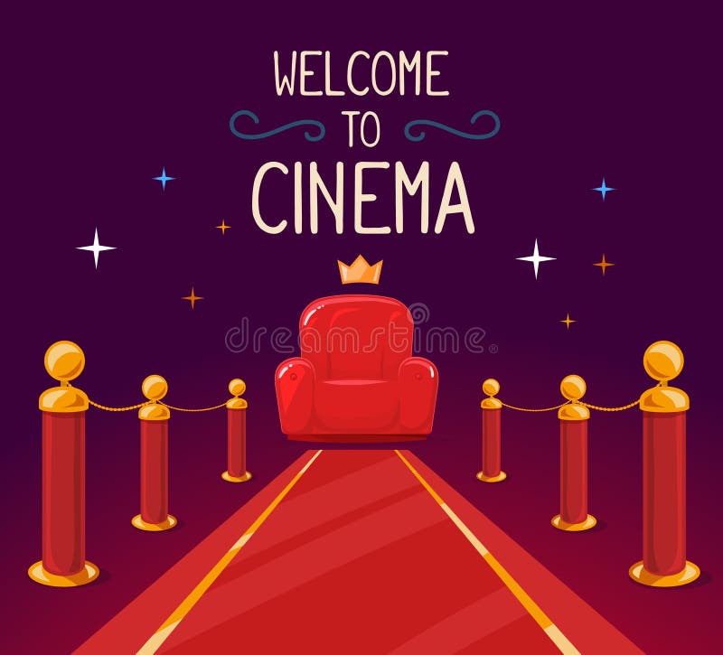 Vector l'illustrazione del tappeto rosso della stella e della poltrona del cinema con royalty illustrazione gratis Vector l'illustrazione del tappeto rosso della stella e della poltrona del cinema con royalty illustrazione gratis