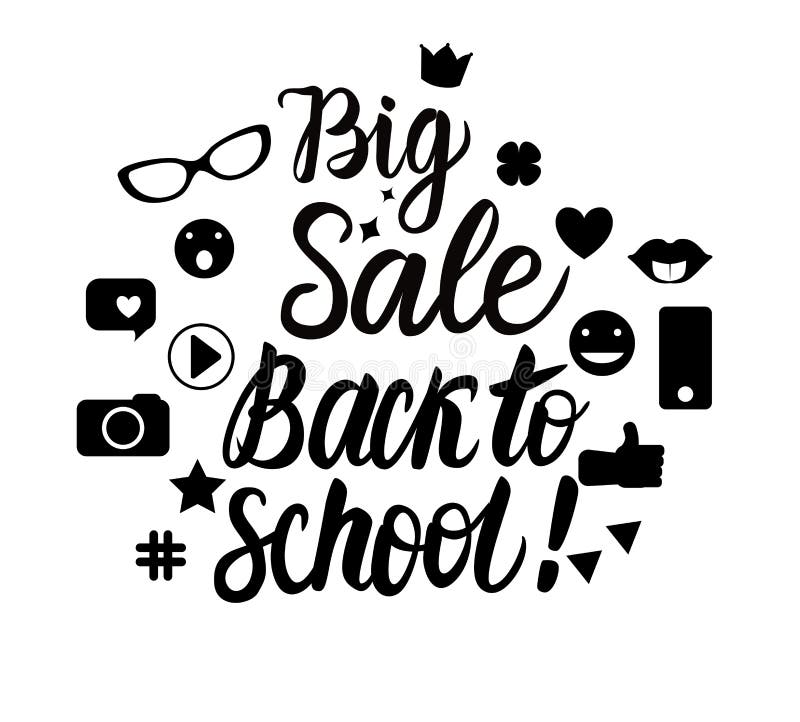 Vector la grande vendita dell'insieme di nuovo all'iscrizione dell'iscrizione della scuola royalty illustrazione gratis Vector la grande vendita dell'insieme di nuovo all'iscrizione dell'iscrizione della scuola royalty illustrazione gratis