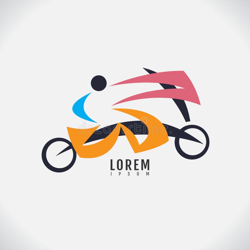 Vector la imagen de un diseño humano de la bici en el fondo blanco Deporte, libre illustration Vector la imagen de un diseño humano de la bici en el fondo blanco Deporte, libre illustration