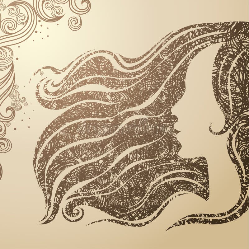 Vector a la mujer decorativa de la vendimia del primer del grunge libre illustration Vector a la mujer decorativa de la vendimia del primer del grunge libre illustration