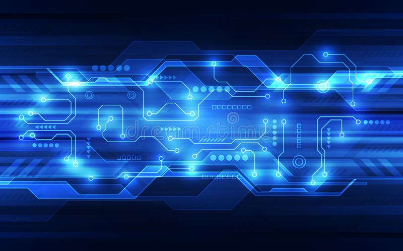 Vector la placa de circuito futurista abstracta, alto color del azul de la tecnología digital del ejemplo libre illustration Vector la placa de circuito futurista abstracta, alto color del azul de la tecnología digital del ejemplo libre illustration